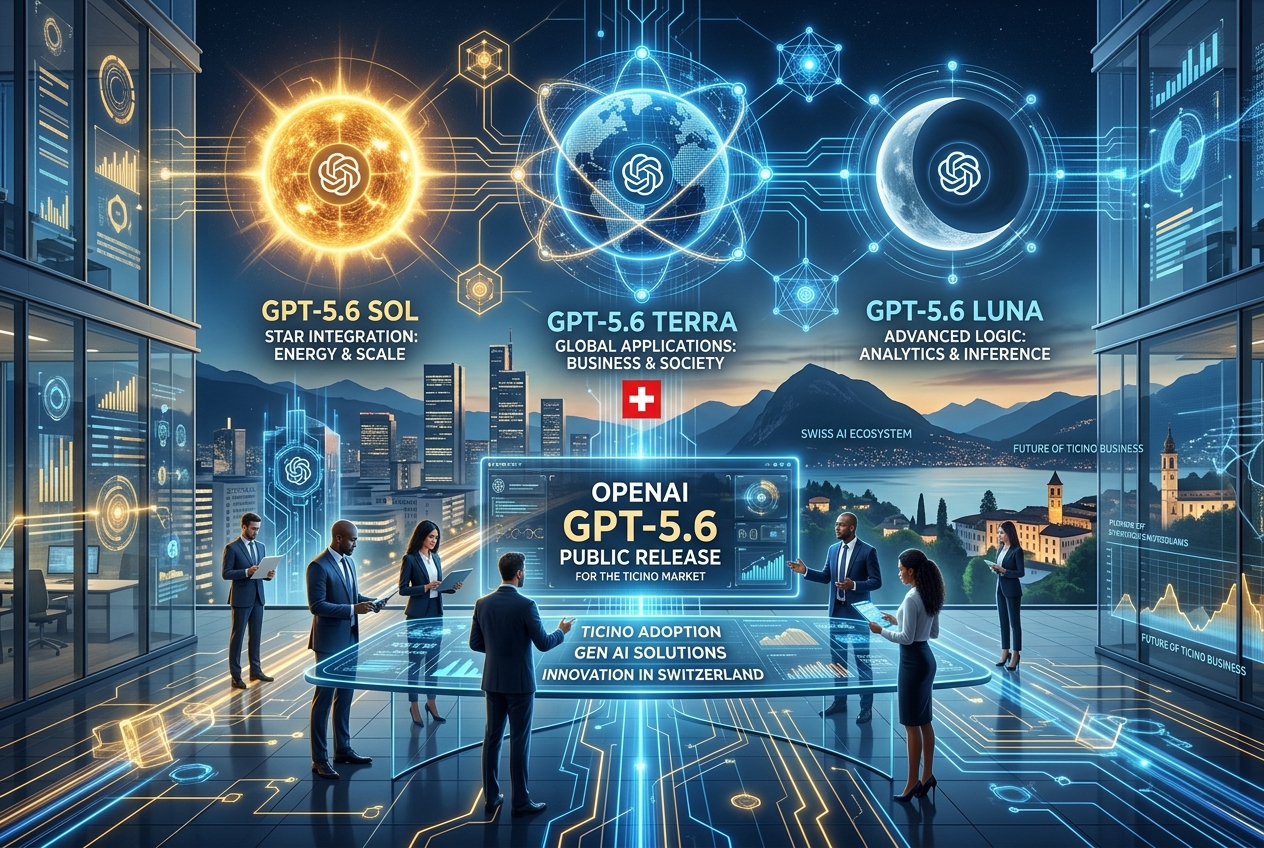 GPT-5.6 Sol, Terra, Luna è Pubblico: Cosa Cambia per le PMI Ticinesi