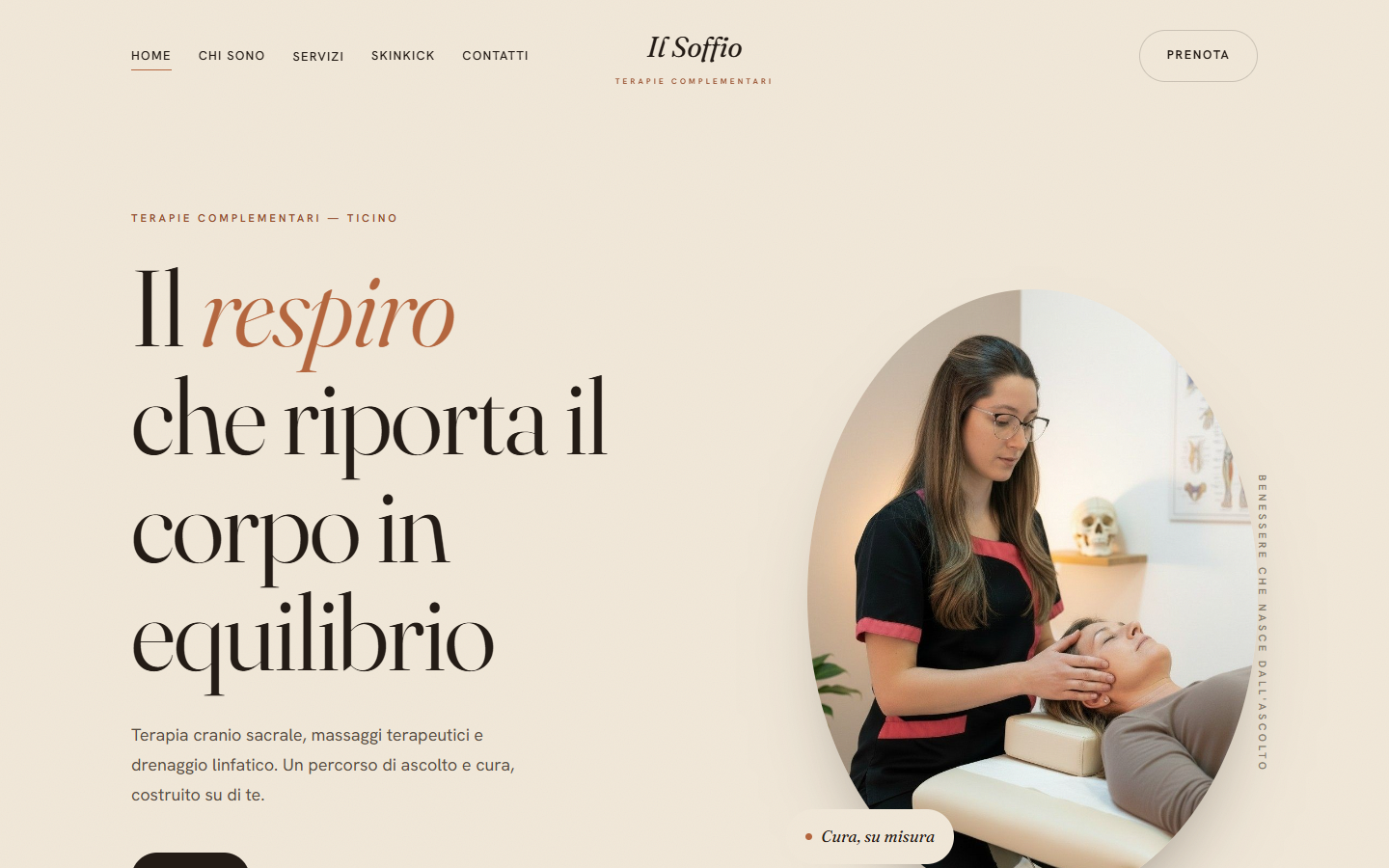 Schermata del progetto: Il Soffio — Terapie Complementari